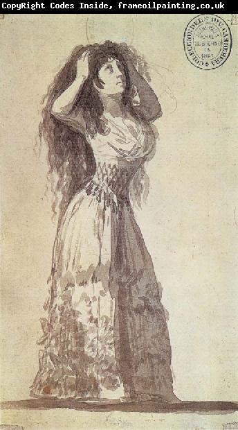Francisco Goya The Duchess of Alba arranging her Hair
